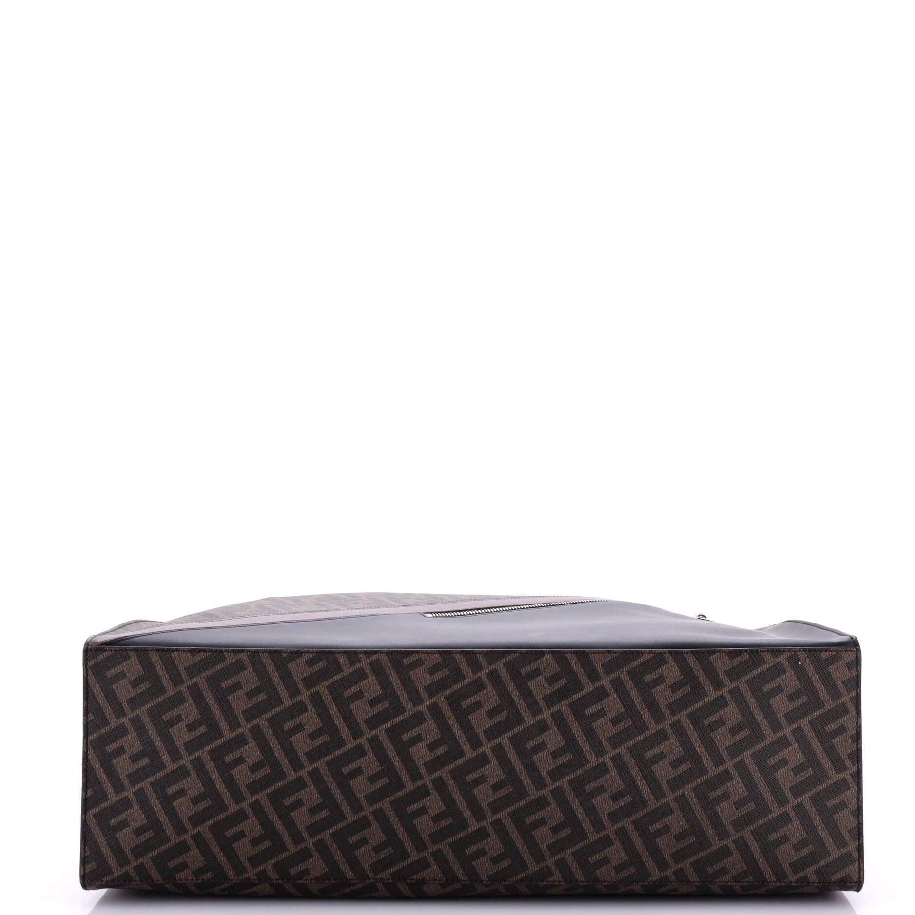 Forever Fendi Shopping Tote Zucca Coated Canvas and Leather Large