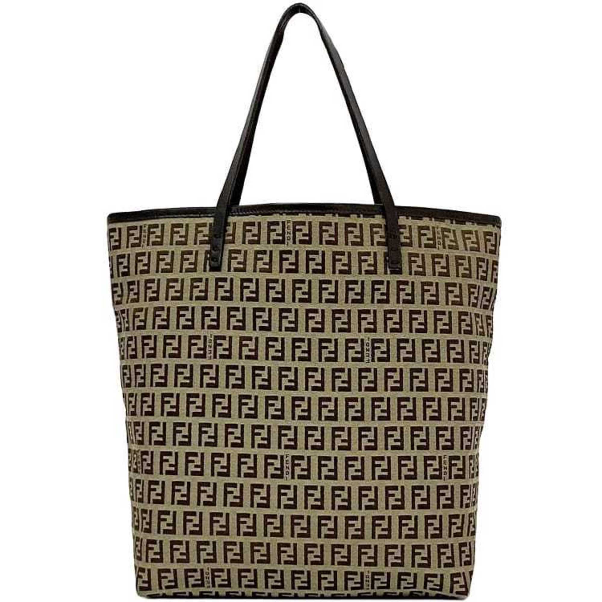 Fendi   Canvas Leather Tote Bag ()