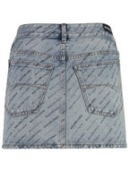 Balenciaga short skirt 744972 TQW66 4141 ICED BLUE