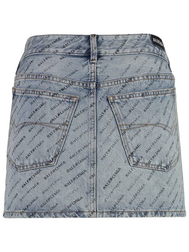 Balenciaga short skirt 744972 TQW66 4141 ICED BLUE