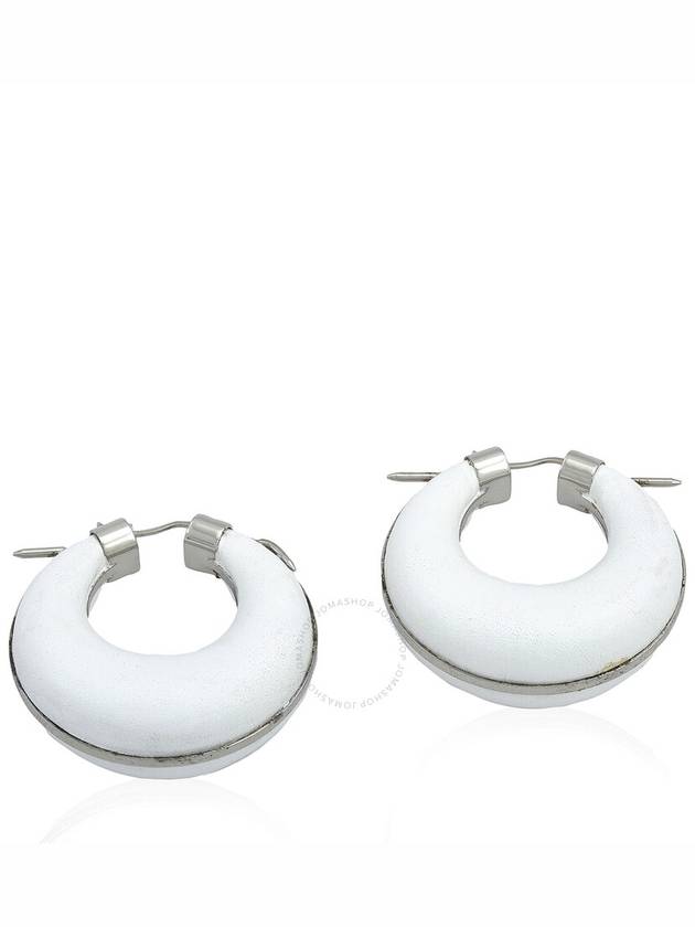 Burberry Burberry Ladies White Leather Hoop Earrings