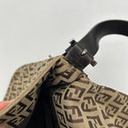 Fendi Brown Canvas Shoulder Bag Medium