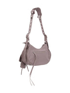 Balenciaga Le Cagole Small Leather Shoulder Bag Grey