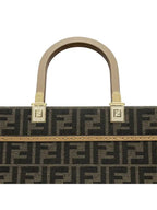 Fendi Sunshine Medium FF Jacquard Tote Bag Brown
