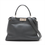 Fendi Peekaboo Regulator Selleria Leather 2WAY Handbag Gr 8BN290