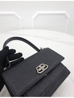 Balenciaga BB logo sharp top handle shoulder bag