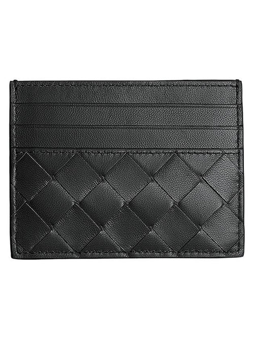 Bottega Veneta Intrecciato Leather Card Wallet Black