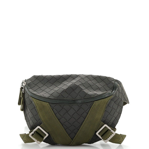 Bottega Veneta V Tape Belt Bag Rubber Intrecciato with Canvas