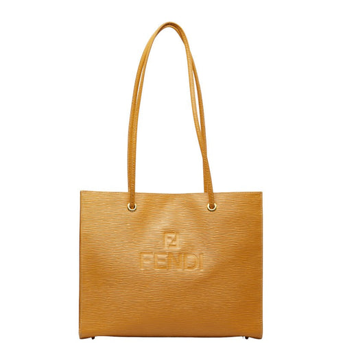 Fendi Logo Tote Bag Yellow Shoulder Bag  Fendi