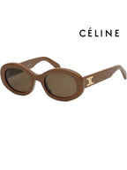 CELINE Eyewear Triomphe Logo Temple Sunglasses Brown