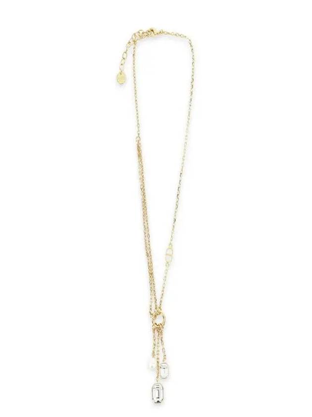 Petit CD Resin Pearl Necklace Gold Dior