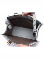 Fendi Sunshine Embossed Logo Small Tote Bag Light Blue