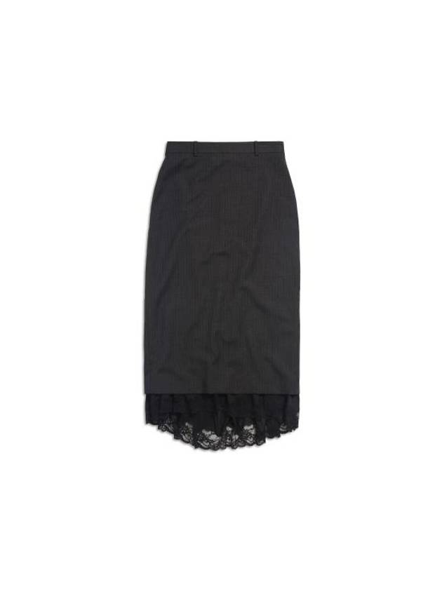 Balenciaga Lingerie Tailored H-Line Skirt Grey