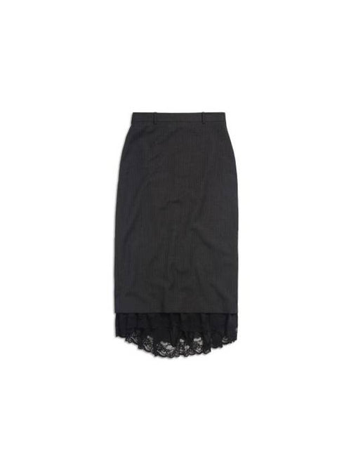 Balenciaga Lingerie Tailored H-Line Skirt Grey