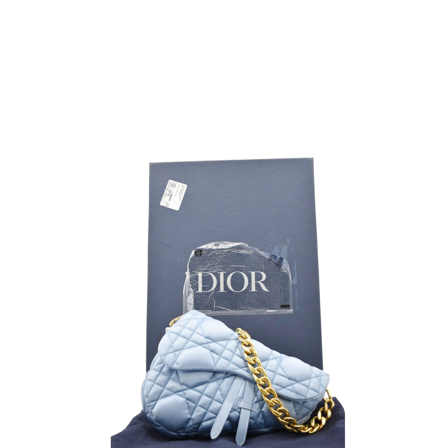 CHRISTIAN DIOR x ERL Micro Venice Saddle Nylon Crossbody Bag Light Blue