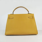 Hermes Kelly 32cm Togo Leather Handbag 6108 Yellow Silve