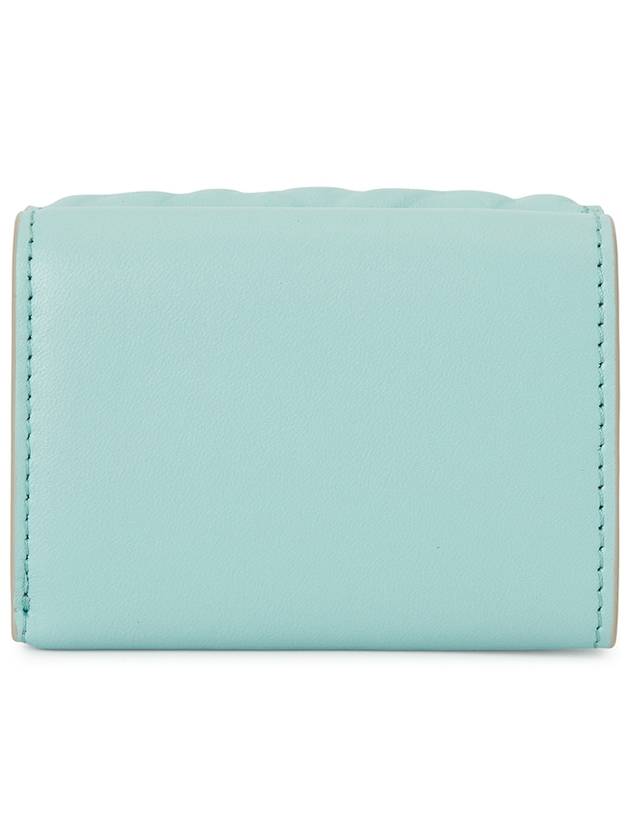 Fendi Baguette Micro Tri-fold Nappa Leather Half Wallet Light Blue
