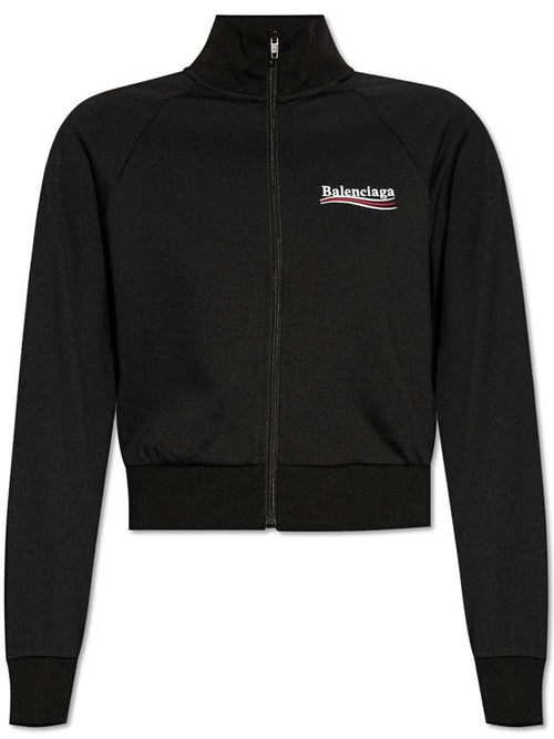 Balenciaga Balenciaga Sweatshirt With Stand-up Collar, Women's, Black