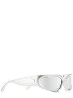 Balenciaga Eyewear Swift Oval Sunglasses Silver
