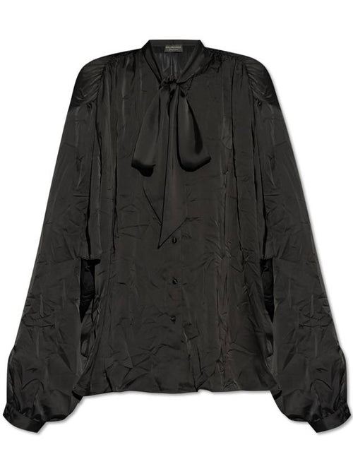 Balenciaga Balenciaga Shirt With Ties, Women's, Black