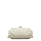 Fendi Manma Bucket Sliding Shoulder Bag White Linen Leather Ladies Fendi
