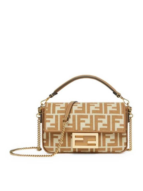 Fendi Baguette Mini Shoulder Bag Nude