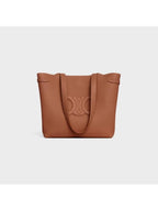 CELINE Cabas Anais Small Grain Calfskin Tote Bag Tan