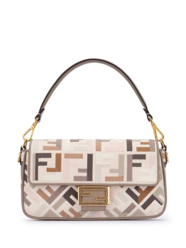 Fendi Baguette Canvas Shoulder Bag