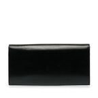 Fendi Double Folded Wallet 2266 Black Leather  Fendi