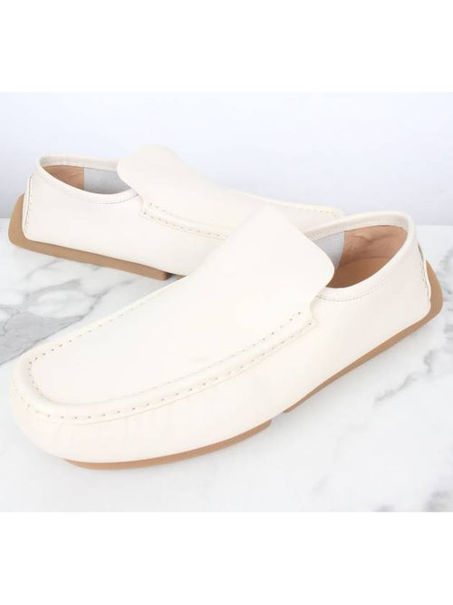 Bottega Veneta Leather Driving Loafer White 43 5 285