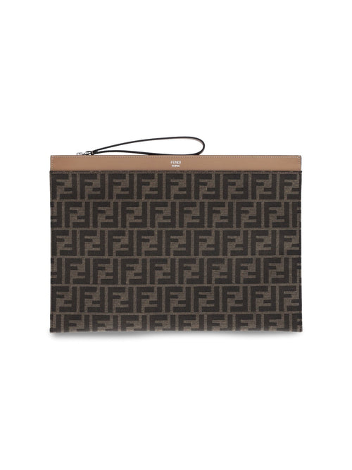 Fendi Men Ff' Large Flat Pouch