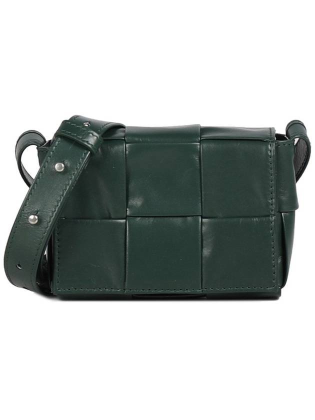 Bottega Veneta Cassette Small Leather Cross Bag Green