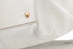 Fendi Cream Python Large Peekaboo Top Handle Bag