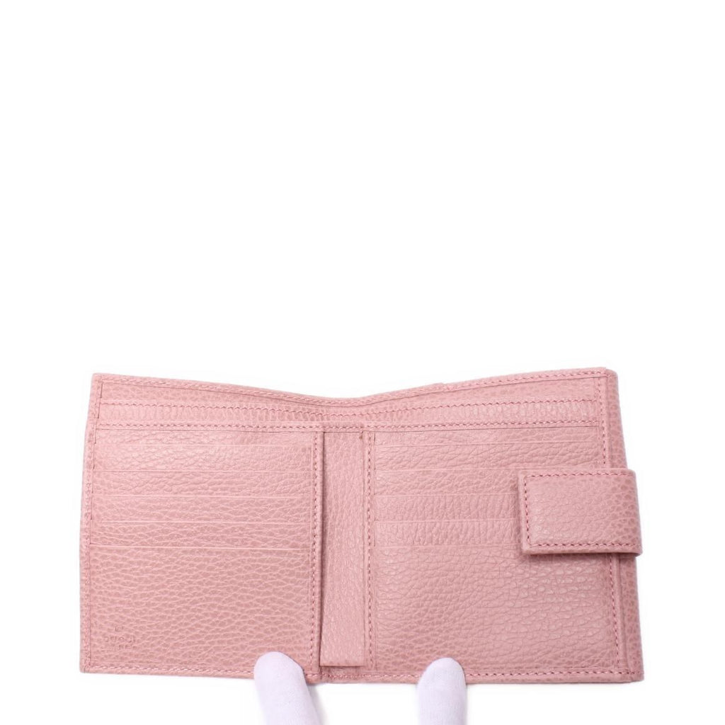 GUCCI Swing Bifold Wallet in Light Pink Beige Leather ITJPKQYL62TK