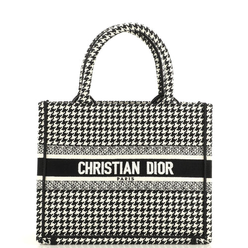 Dior Book Tote Houndstooth Canvas Small