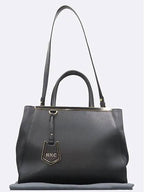 Fendi 8BH250 Black Color 2JOURS Tote Bag Shoulder Strap 2WAY