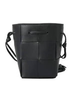 Bottega Veneta Intrecciato Cassette Small Bucket Bag Black