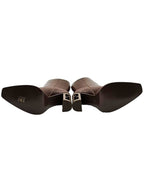 Fendi Fendi brown baguette cut leather long boots 38