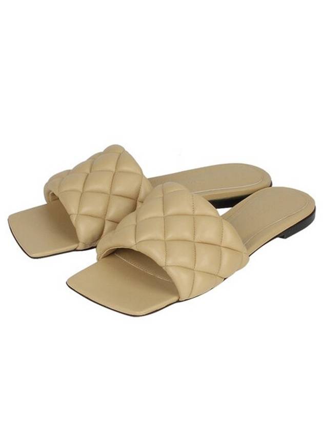 Bottega Veneta Padded Quilted Slippers Cane Sugar