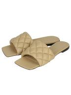 Bottega Veneta Padded Quilted Slippers Cane Sugar
