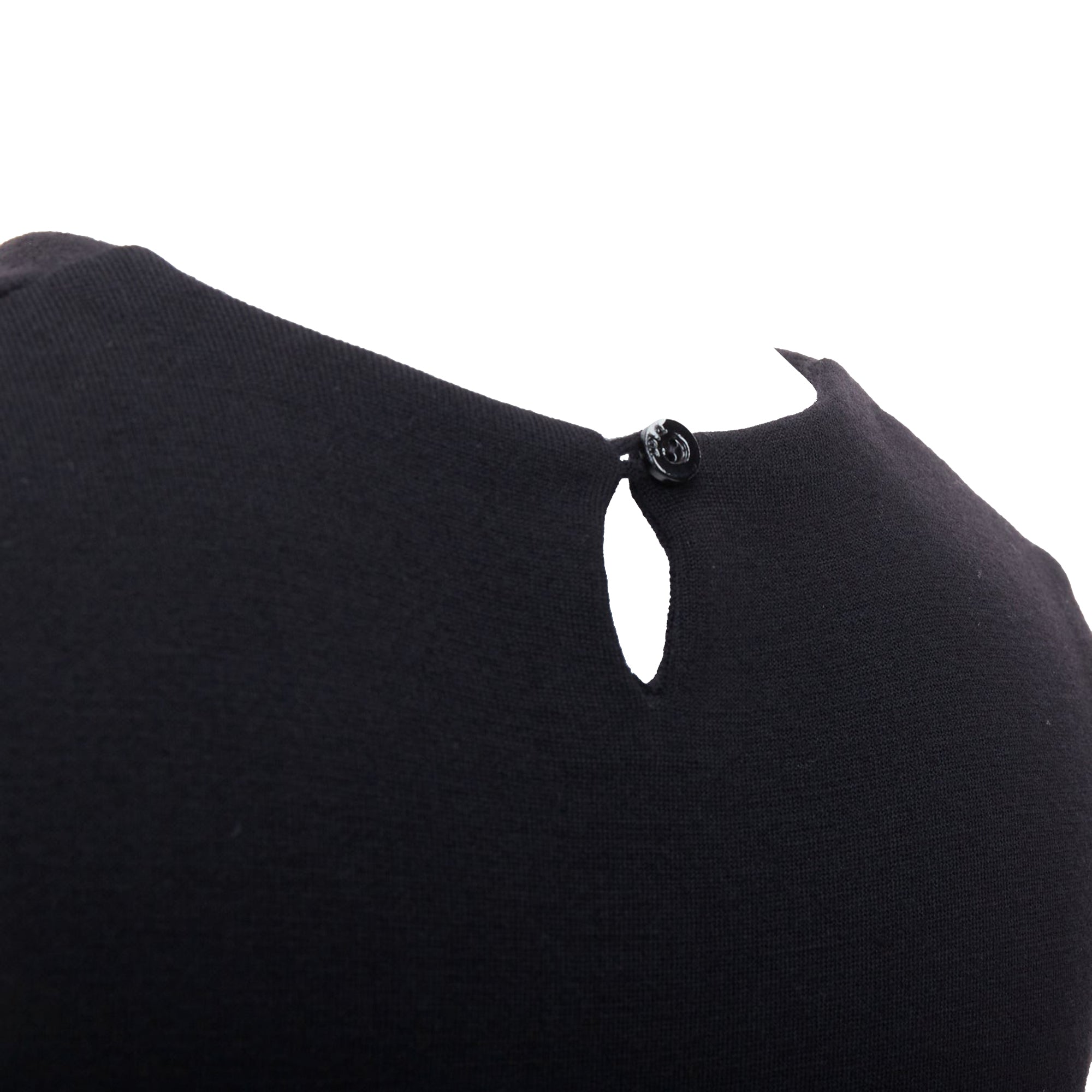 Christian Dior Wool Wrap Ruched Waist Sheath Dress