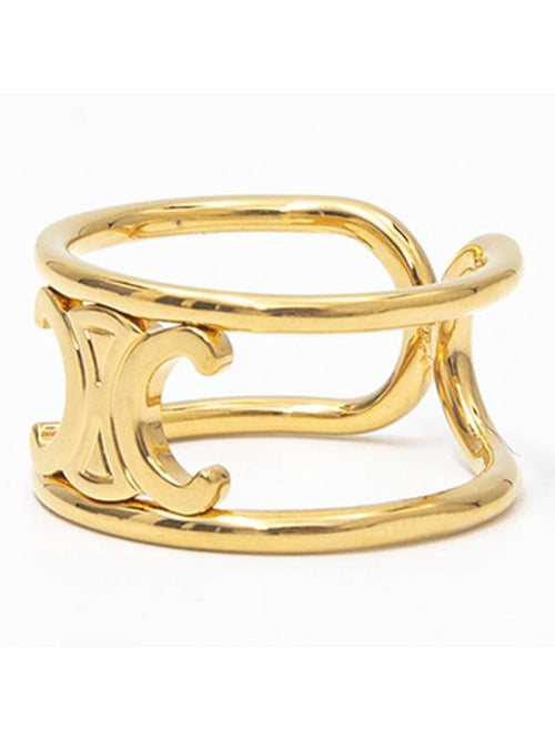 CELINE Triomphe Logo Ring Gold