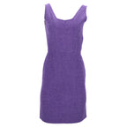 Christian Dior Mini Sleeveless Dress in Purple Wool