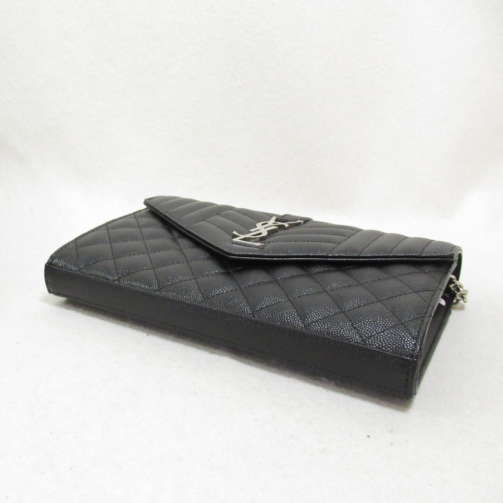 Saint Laurent Chain Shoulder Bag Leather Bag  Black 620280BOW921000