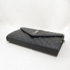 Saint Laurent Chain Shoulder Bag Leather Bag  Black 620280BOW921000