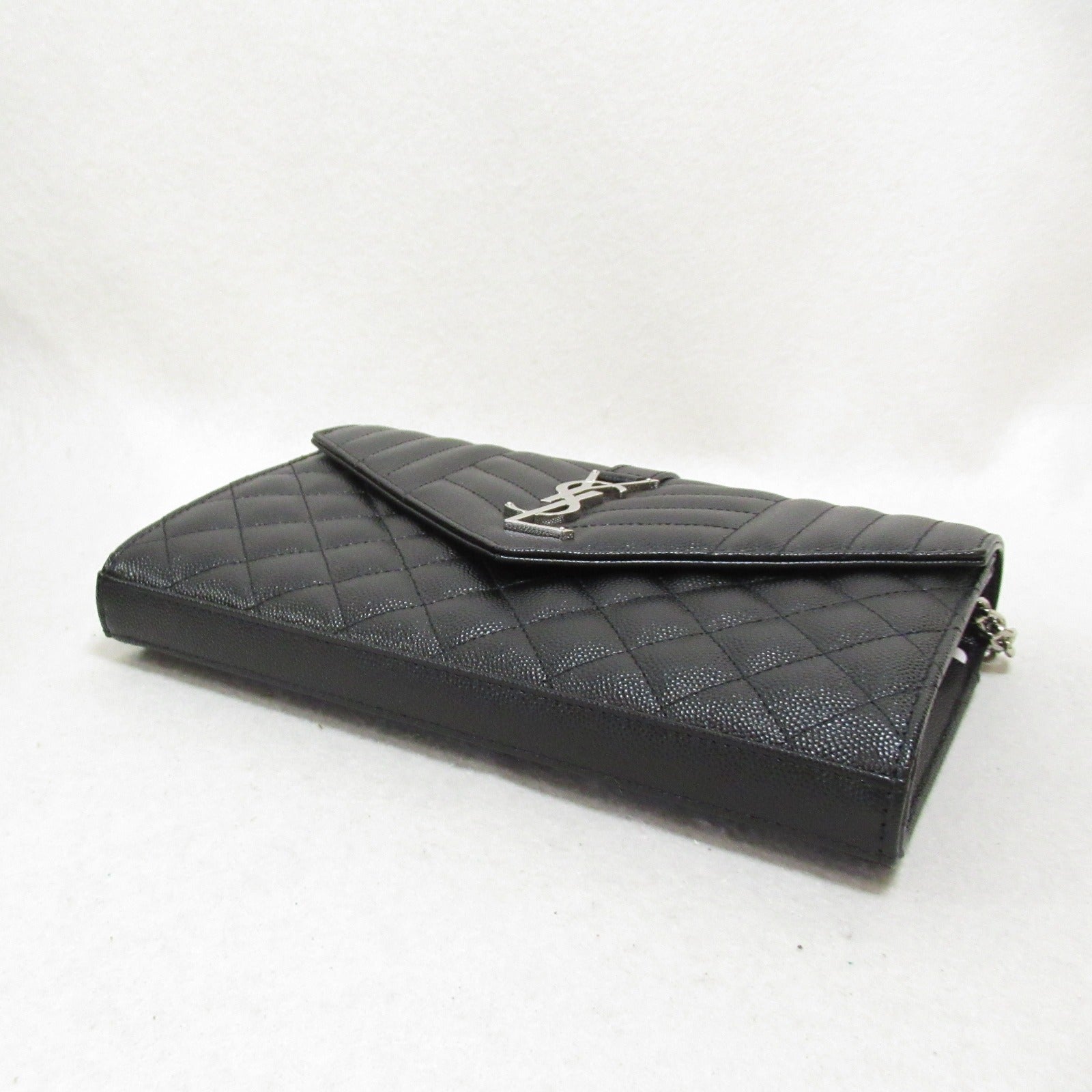 Saint Laurent Chain Shoulder Bag Leather Bag  Black 620280BOW921000