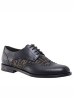Fendi Leather Lace Up Derby Black