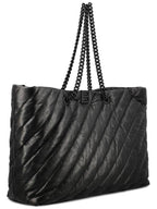 Balenciaga Crush Large Quilted Carry All Tote Bag Black