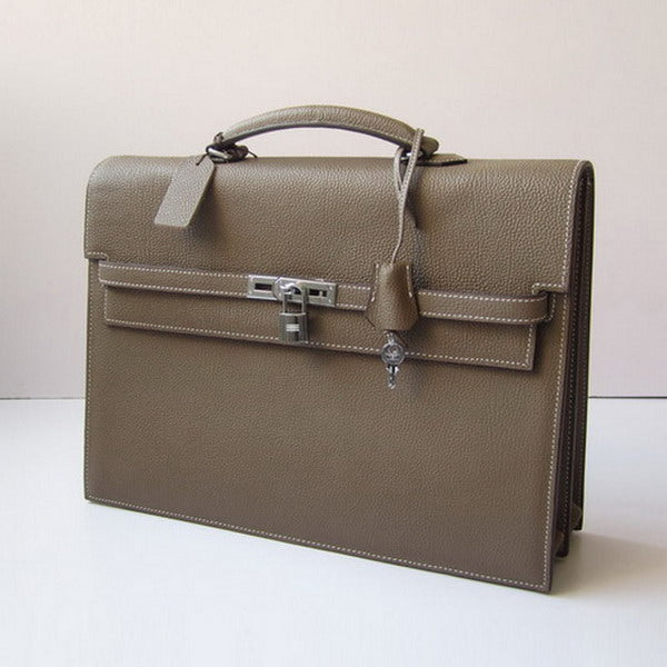Hermes Briefcases H269 Unisex Grey Handbag