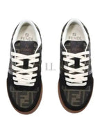 Fendi Match Canvas Low-Top With Black Suede